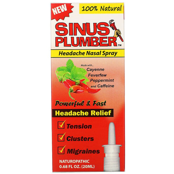 Greensations, Sinus Plumber 头部疼痛舒缓喷鼻器，0.68 液量盎司（20 毫升）