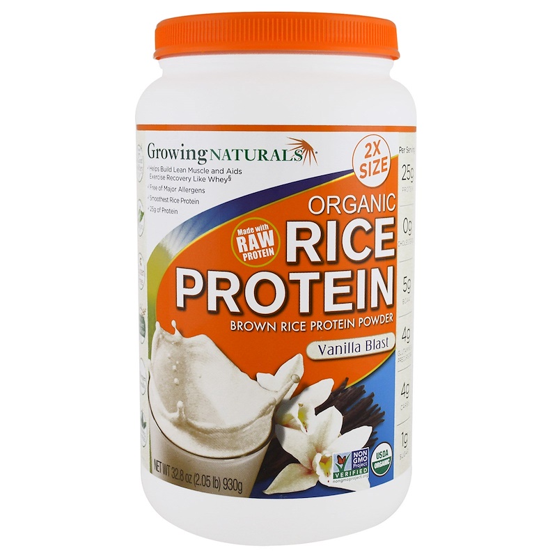 Growing Naturals, Organic Rice Protein, Brown Rice Protein Powder