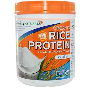 Отзывы о Гроуинг Нэчуралс, Organic Rice Protein, Original Unflavored, 16.2 oz (459 g)