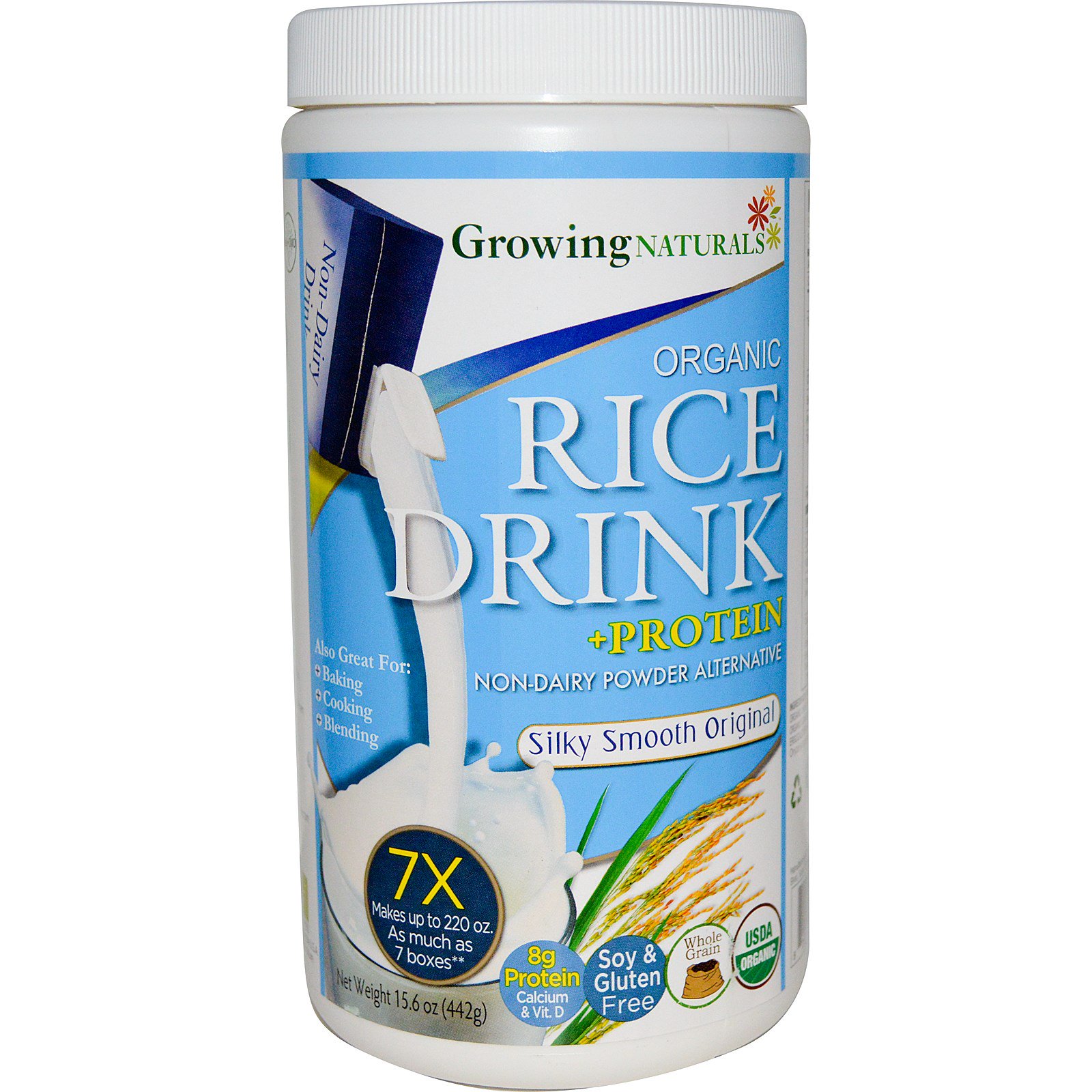 Growing Naturals, Organic Rice Drink + Protein, Silky Smooth Original