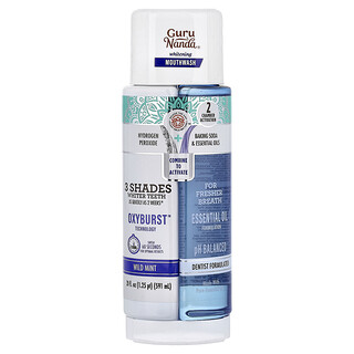 GuruNanda, Bain de bouche blanchissant, Menthe sauvage, 591 ml