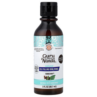 GuruNanda, Enxaguante Bucal Extraído em Óleo Natural, Farmed Mint™, 88,7 ml (3 fl oz)