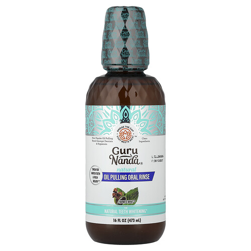 GuruNanda, Natural Oil Pulling Oral Rinse, Farmed Mint™, 16 fl oz (473 ml)