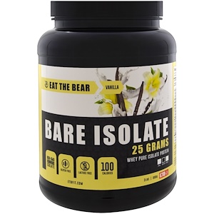 Eat the Bear, Bare Isolate, Whey Pure Protein Isolate, Vanilla, 2 lbs (908 g)