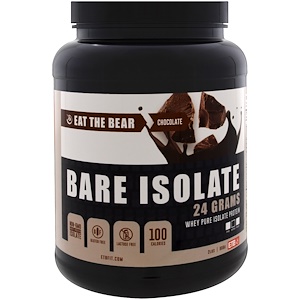 Eat the Bear, Bare Isolate, Whey Pure Protein Isolate, Chocolate, 2 lbs (908 g)