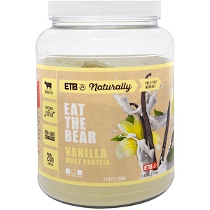 Купить Eat the Bear, Grass-Fed Whey Protein, Vanilla, 1.62 lbs (735 g)  на IHerb