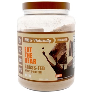 Eat the Bear, Сывороточный протеин на травяной основе, шоколад, 735 г (1,62 фунта)