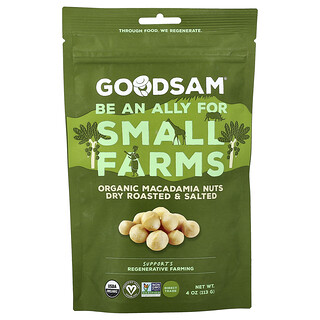 GoodSam, Organic Macadamia Nuts, Dry Roasted & Salted, 4 oz (113 g)