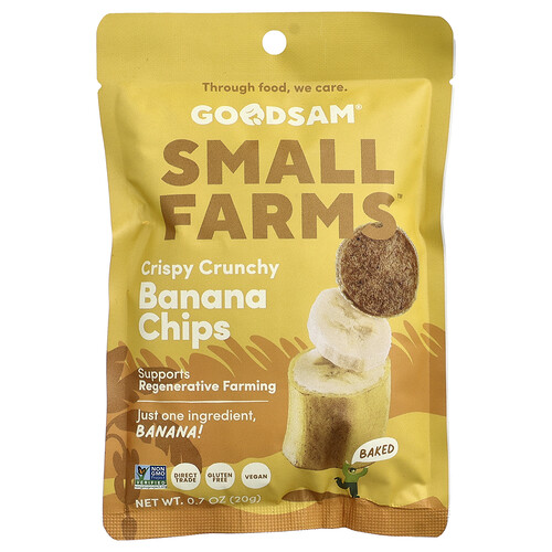 Goodsam Small Farms™, Crispy Crunchy Chips, Banana, 0.7 oz (20 g)
