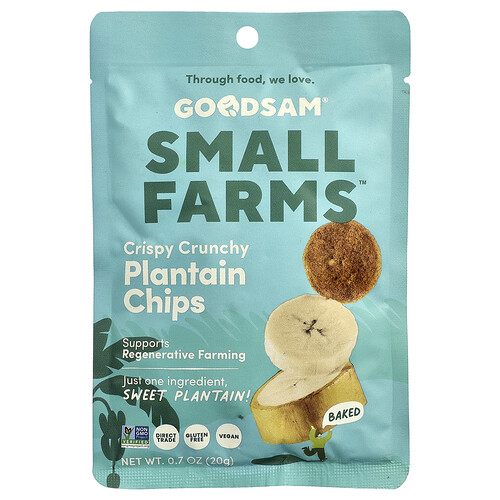 Goodsam Small Farms™, Crispy Crunchy Chips, Plantain, 0.7 oz (20 g)