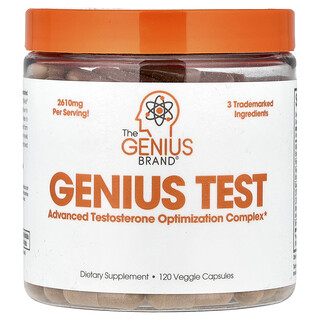 The Genius Brand, Genius Test, комплекс для повышения уровня тестостерона, 120 растительных капсул
