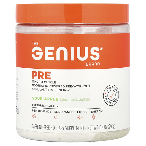 The Genius Brand, Genius Pre, saurer Apfel, 10,4 oz (296 g)