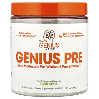 The Genius Brand, Genius Pre，酸蘋果味，11.11 盎司（315 克）