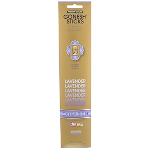 Отзывы о Gonesh, Extra Rich Incense Sticks, Lavender, 20 Sticks