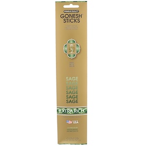Gonesh, Extra Rich Incense Sticks, Sage, 20 Sticks отзывы