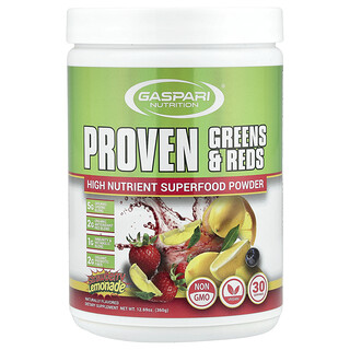 Gaspari Nutrition, Proven Greens & Reds, Strawberry Lemonade, 12.69 oz (360 g)