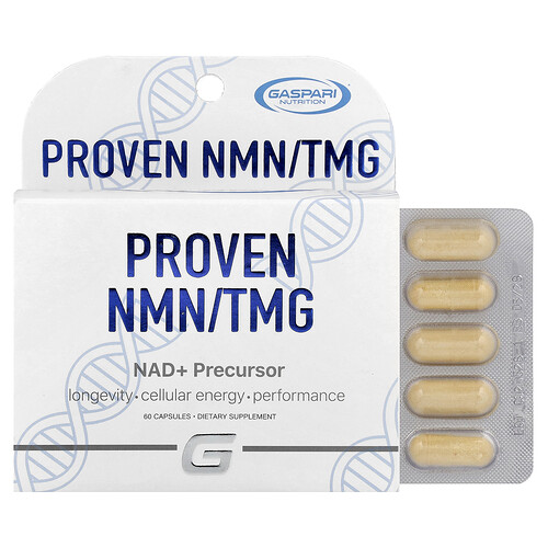 Gaspari Nutrition, Proven NMN/TMG, 60 Capsules