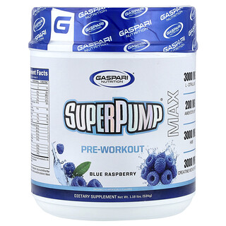 Gaspari Nutrition, SuperPump® Max, Pre-Workout, Blue Raspberry, 1.18 lbs (534 g)