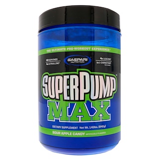Gaspari Nutrition, Максимальная супер прокачка, кислое яблоко дяди Ричи, 640 г (1,41 фунта)