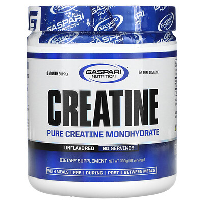 Gaspari Nutrition, Creatina, sin sabor, 300 g