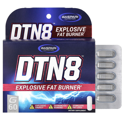 Gaspari Nutrition DTN8, Explosive Fat Burner, 60 Capsules