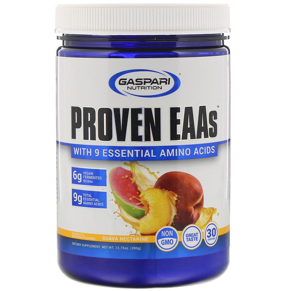 Proven EEAs עם 9 חומצות אמינו חיוניות, בטעם גויאבה ונקטרינה, 390 גרם (13.75 אונקיות)