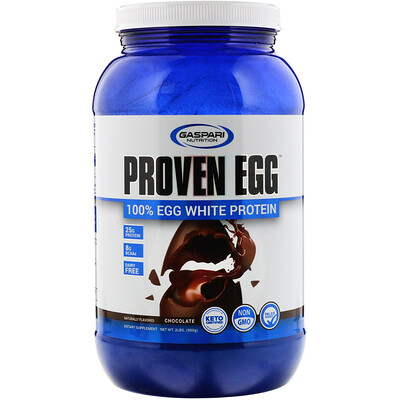 Gaspari Nutrition Proven Egg, 100% протеин из яичного белка, шоколад, 900 г