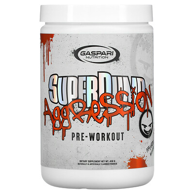 Gaspari Nutrition SuperPump Aggression Pre-Workout, Mayhem Mango , 450 g