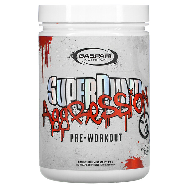 Gaspari Nutrition, SuperPump Aggression PreWorkout, Fruit Punch Fury