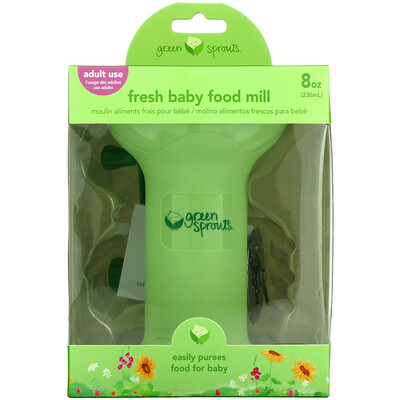 Green Sprouts Fresh Baby Food Mill, Green, 8 oz (236 ml)