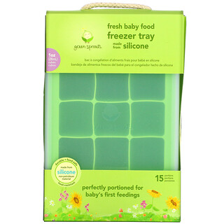 Green Sprouts, Fresh Baby（フレッシュベビー）離乳食冷凍トレイ、グリーン、トレイ1個