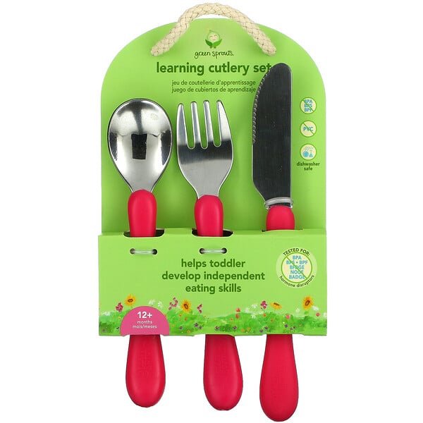 Green Sprouts‏, Learning Cutlery Set, Pink