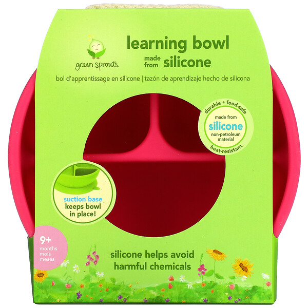 Green Sprouts‏, Learning Bowl, Pink, 1 Bowl