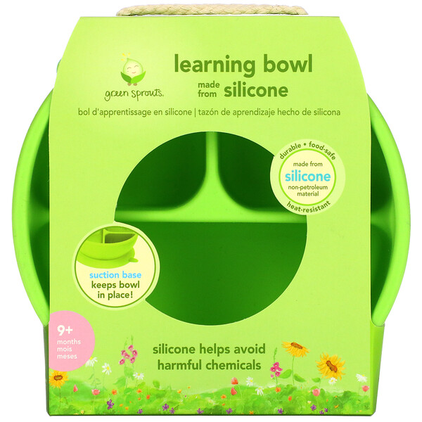 Green Sprouts‏, Learning Bowl, 9+ Months, Green, 1 Bowl