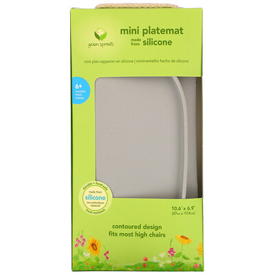 Купить Green Sprouts Mini Platemat, 6+ Months, Gray, 1 Mat