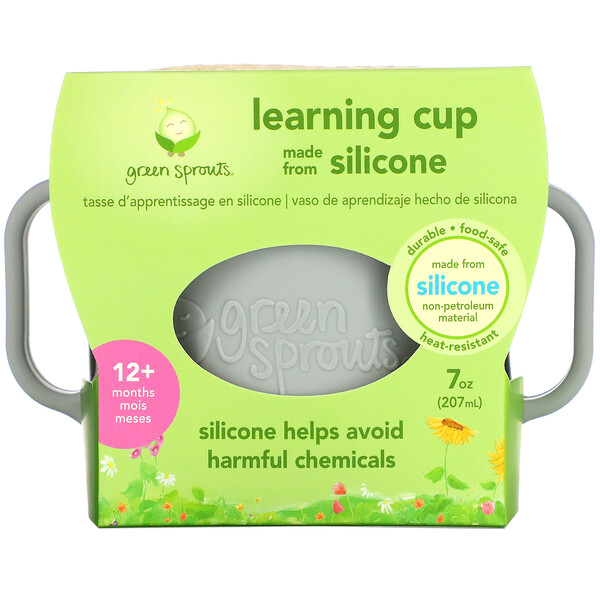 Green Sprouts‏, Learning Cup, 12+ Months, Gray, 7oz (207 ml)
