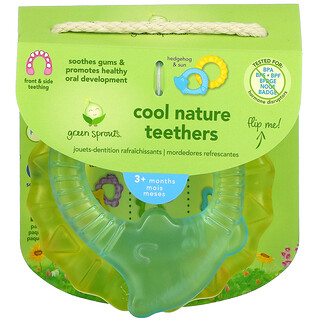 Green Sprouts, Cool Nature Teether, Yellow, Aqua, 2 Pack