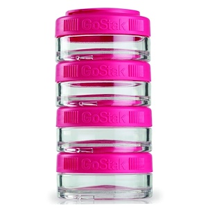 Отзывы о ГоуСтак, Portable Stackable Containers, Pink, 4 Pack, 40 cc Each