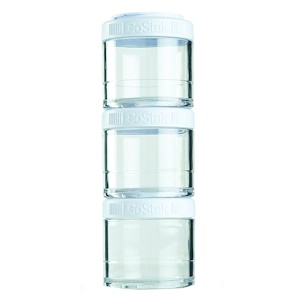 Отзывы о ГоуСтак, Portable Stackable Containers, White, 3 Pack, 100 cc Each