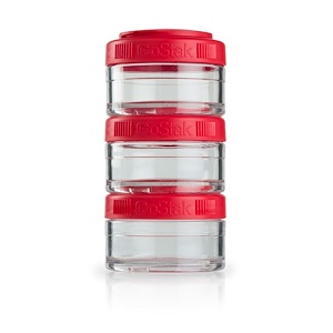 Отзывы о ГоуСтак, Portable Stackable Containers, Red, 3 Pack, 60 cc Each