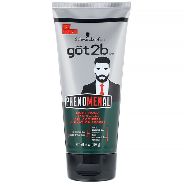 got2b, PhenoMENal Light Hold Styling Gel, 6 oz (170 g) - iHerb