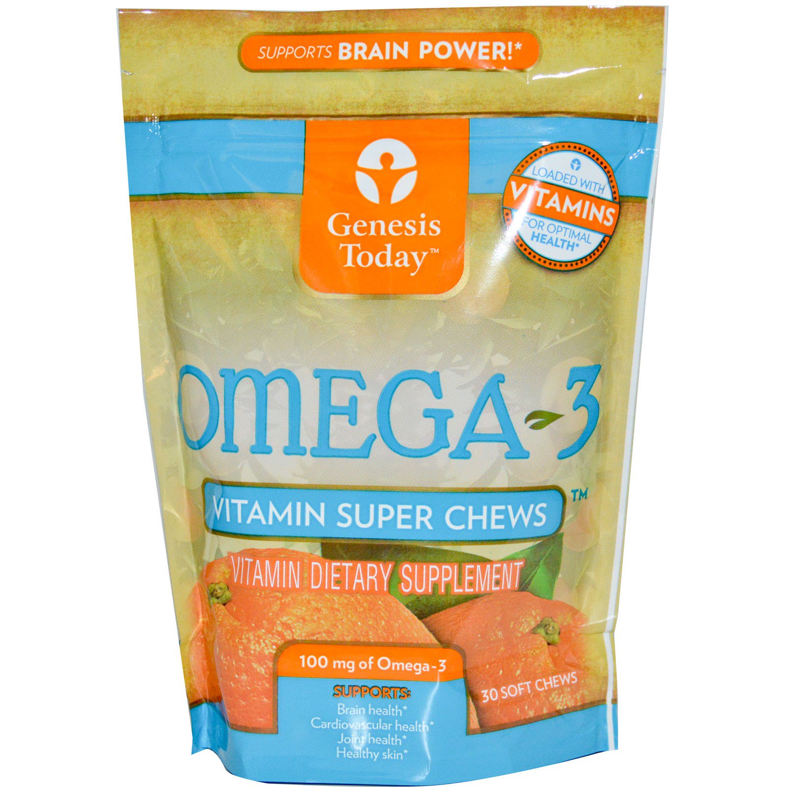Genesis Today, Omega3, Vitamin Super Chews, 30 Soft Chews