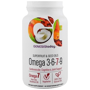 Genesis Today, Омега 3-6-7-9, 90 вегетарианских мягких капсул