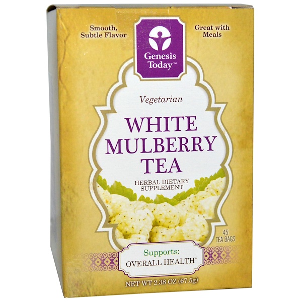 Genesis Today, White Mulberry Tea, 45 Tea Bags, 2.38 oz (67.5 g