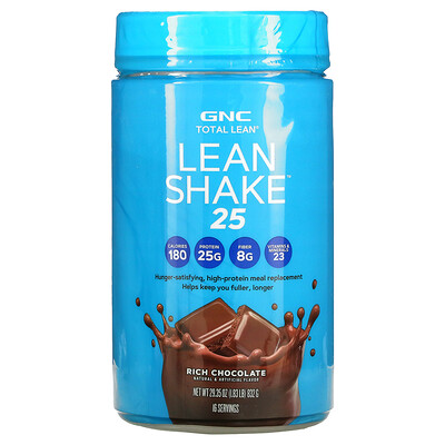 GNC Total Lean Lean Shake 25, Rich Chocolate, 29.35 oz (832 g)