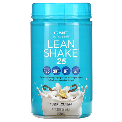 GNC Total Lean Lean Shake 25, French Vanilla, 1.83 lb (832 g)