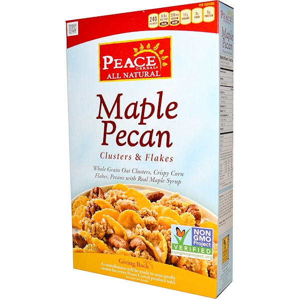 Peace Cereal, кусочки и хлопья, кленовый сироп и пекан, 11 унций (312 г)