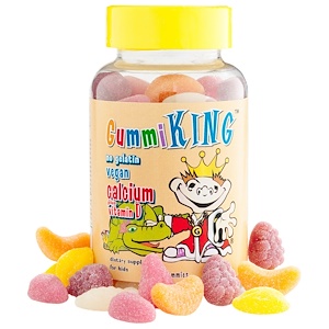 Купить Gummi King, Кальций с витамином D для детей, 60 жевательных конфет  на IHerb
