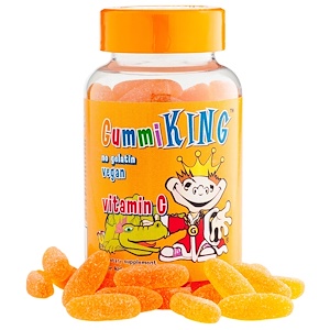 Gummi King, Витамин  C для детей с натуральным апельсиновым вкусом , 60 жевательных витаминов
