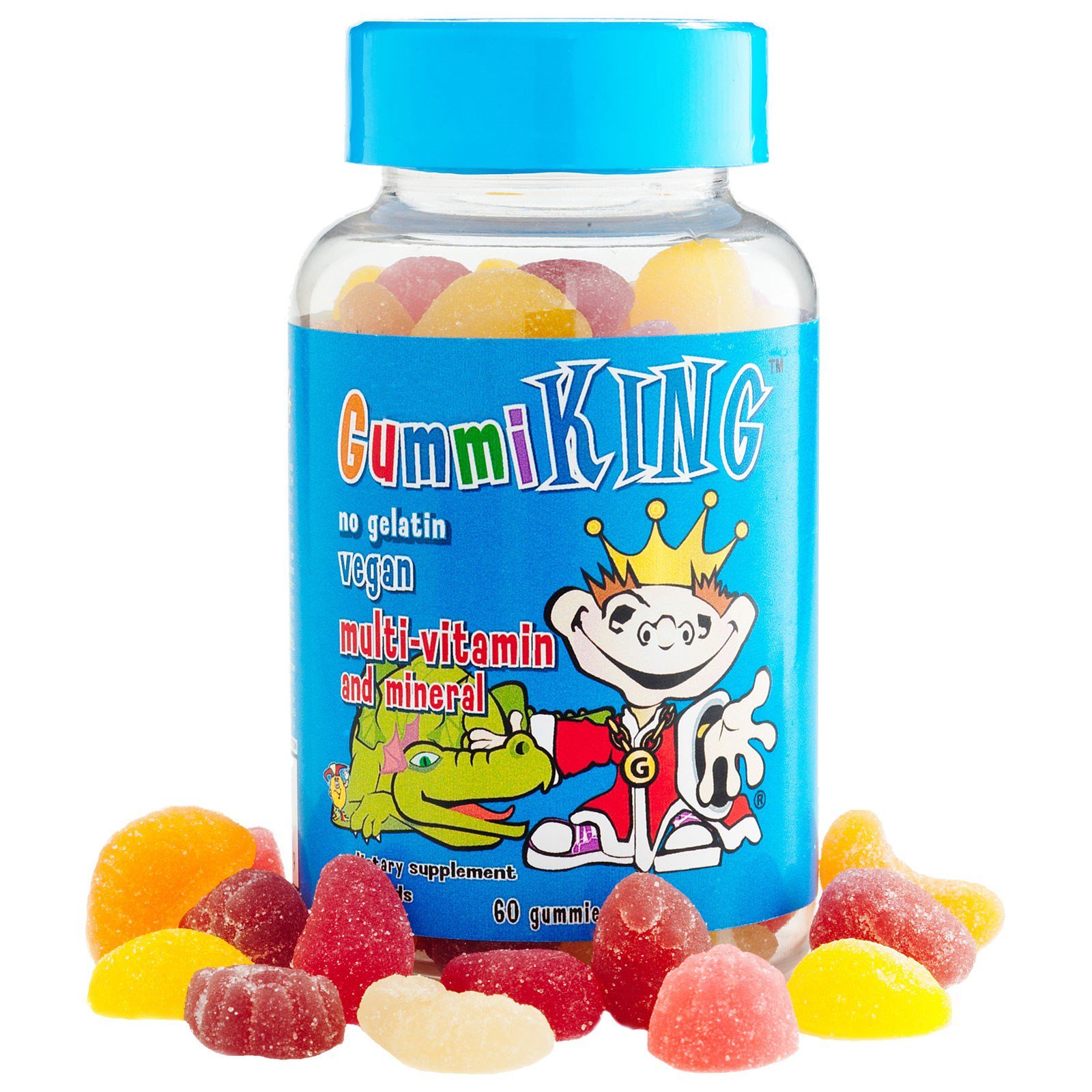 Gummi King, Мультивитамины и минералы для детей, 60 жевательных мармеладок